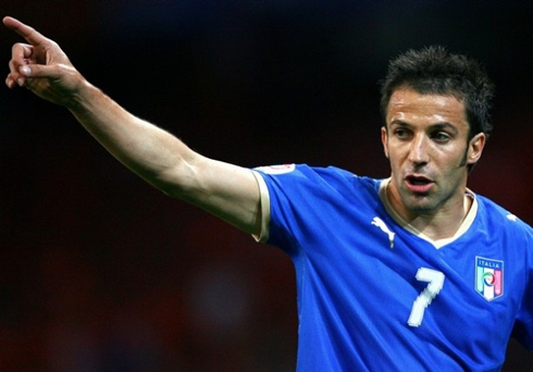 Alessandro del Piero playing for Italy