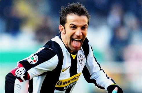 Alessandro del Piero smiling, after scoring a goal for Juventus FC