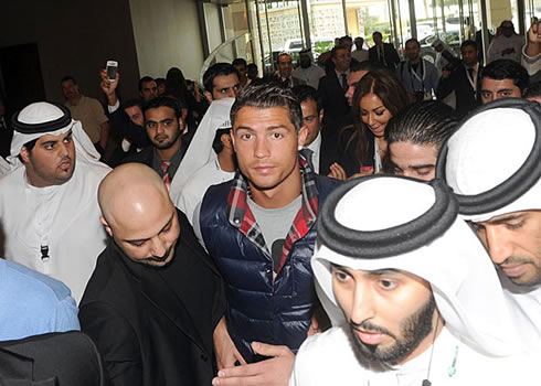 Cristiano Ronaldo arriving to the United Arab Emirates, in Dubai