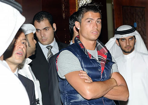 Cristiano Ronaldo in Dubai, with Arabic Shayks