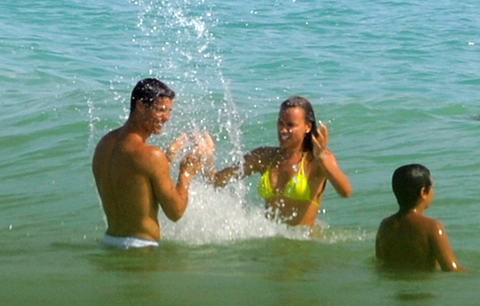 Irina and Ronaldo playing