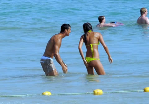 Ronaldo and Irina playing