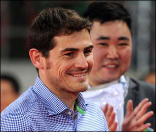 Iker Casillas talking in Beijing, China