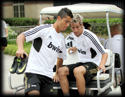 Cristiano Ronaldo and Fábio Coentrão in Real Madrid pre-season 2011-2012