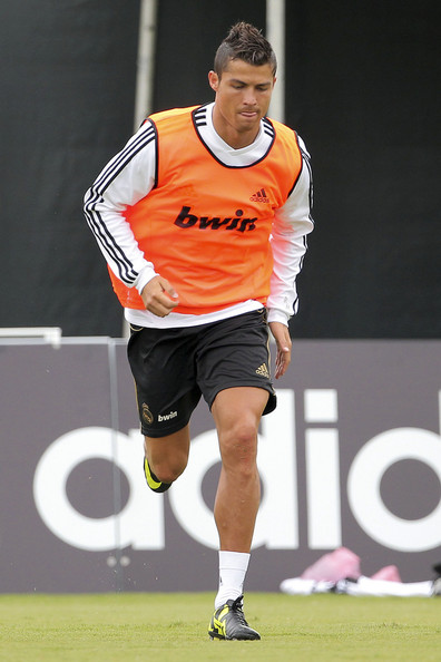 Cristiano Ronaldo sprinting in training