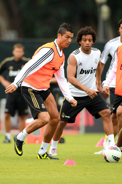Cristiano Ronaldo action shot from a training in Los Angeles