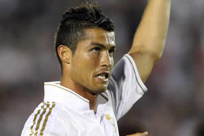 Cristiano Ronaldo celebrating goal against L.A. Galaxy