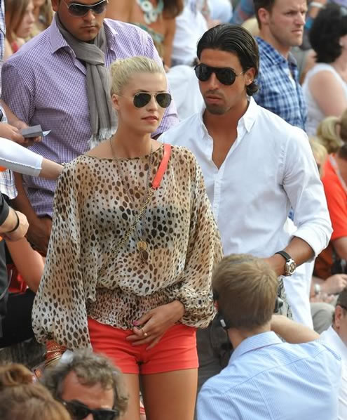 Sami Khedira and his girlfriend Lena Gercke