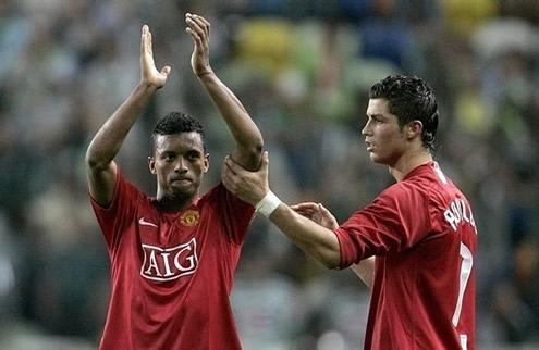 Cristiano Ronaldo and Nani together in Manchester United