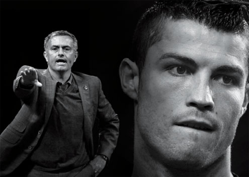 Cristiano Ronaldo and José Mourinho