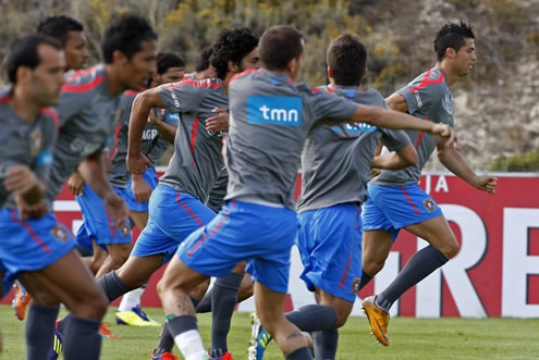 Cristiano Ronaldo fitness training with Portugal