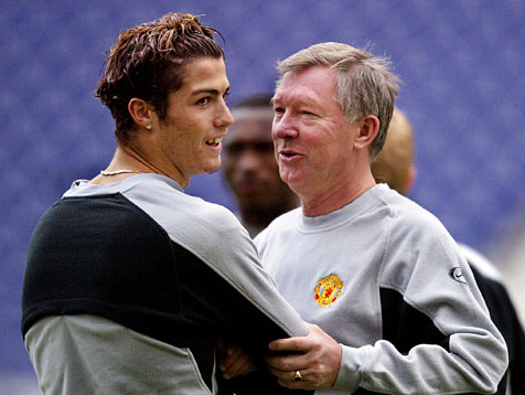 Sir Alex Ferguson and Cristiano Ronaldo in Manchester United