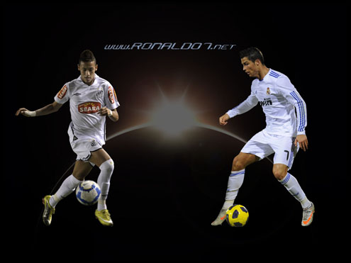 Cristiano Ronaldo and Neymar poster and wallpaper 2011-2012