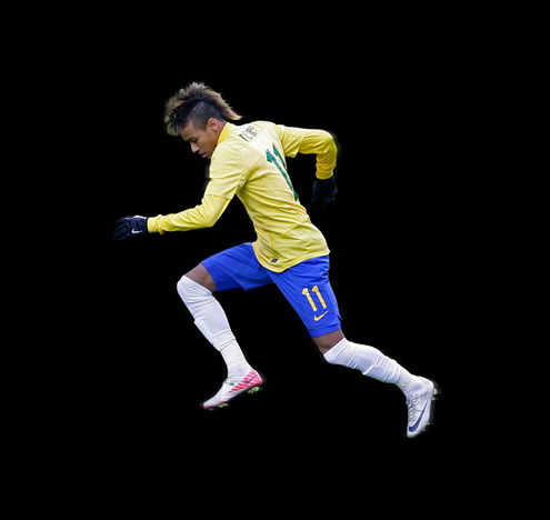 Neymar poster picture (rendered), in a Brazil jersey
