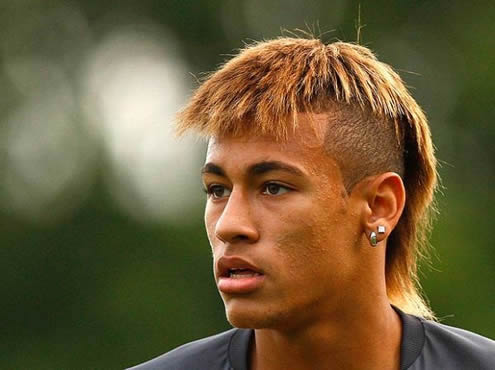 Neymar photo showing his new original haircut and hairstyle