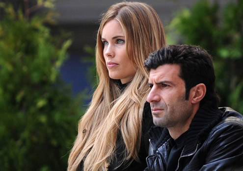 Luis Figo and his wife, Helen Svedin