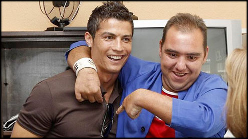 Cristiano Ronaldo in a solidarity/charity visit to 