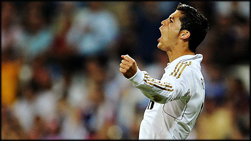 Cristiano Ronaldo screaming for Real Madrid in 2011-2012
