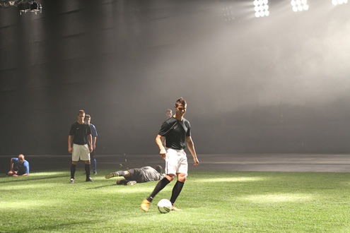 Cristiano Ronaldo in action during the shooting of BES ad