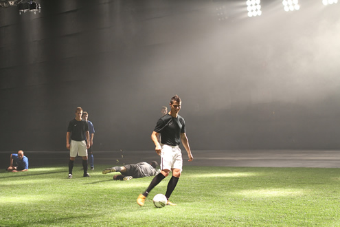 Cristiano Ronaldo in action during the shooting of BES ad