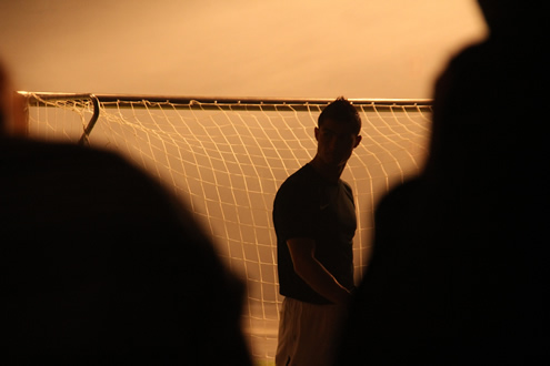 Cristiano Ronaldo looking to his right side during the advertisement for Banco Espírito Santo