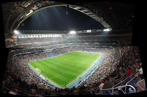 The Santiago Bernabéu over-crowded