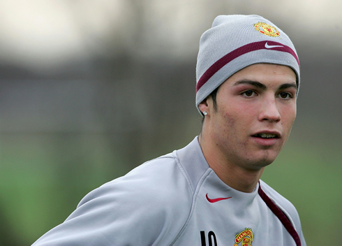 Cristiano Ronaldo training in Manchester United